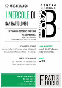 55° Anno – 2026                                  Riprendono gli incontri al Centro Culturale San Bartolomeo