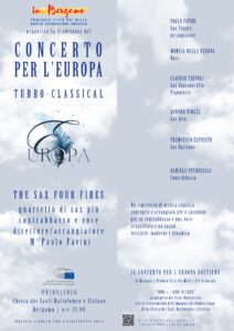 ProlocoCittàdeiMille                                        ConcertoperEuropa                                 Sabato 9 maggio                                                ore 21.00                                                          Chiesa San Bartolomeo    ingressogratuito         finoesaurimentoposti